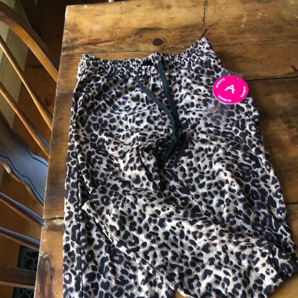 Brand new cheetah print joggers.